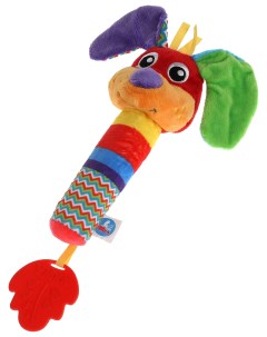 Текстильная игрушка погремушка Собака пищалка RS D4 Умка