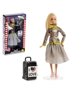 Кукла с чемоданом Элис в Нью Йорке серия Вокруг света Happy valley