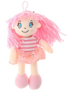 Кукла мягконабивная 20 см в розовом платье в цветочек Abtoys