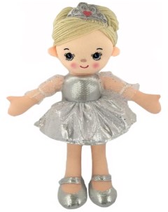Кукла мягконабиваная балерина 30 см цвет серебристый Abtoys