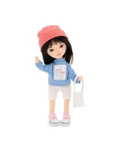 Мягкая кукла Lilu в голубой толстовке 32 см серия спортивный стиль Orange toys