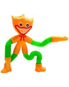 Игрушка антистресс Светящийся в темноте Хагги Вагги Поп туба 2в1 цвет оранжевый Nobrand
