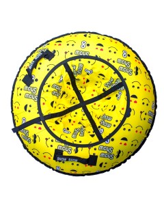 Санки надувные Тюбинг RT Смайлики жёлтые автокамера диаметр 118 см R-toys