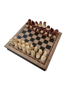 Шахматы подарочные в ларце из дуба с резными фигурами Матросы mver325 Lavochkashop