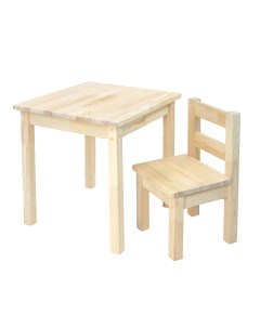 Детский стол и стул деревянный kids сосна натуральная Rolti