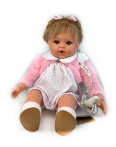Кукла Сьюзи в светлом платье и розовой кофточке 47см 47012B Lamagik