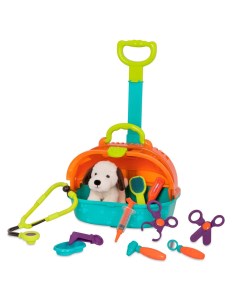 Набор игровой Ветеринар с переноской на колесиках и мягкой игрушкой BT2507 Battat