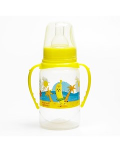 Бутылочка для кормления Фрукты пляж 150 мл цилиндр с ручками Mum&baby