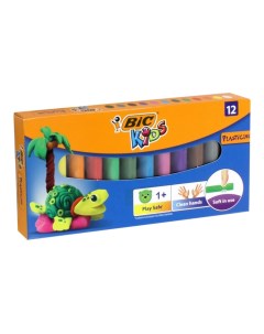 Пластилин 12 цветов Bic kids