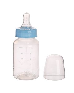 Бутылочка для кормления детская классическая 150 мл от 0 мес цвет голубой Mum&baby