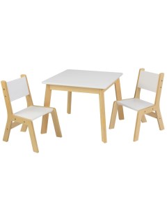 Детский игровой набор стол и 2 стула Модерн белый Kidkraft