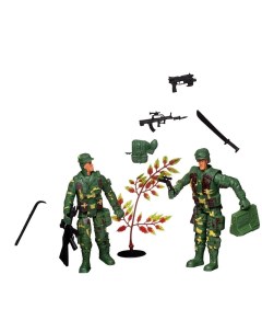Игровой набор Боевая сила Два солдата с игровыми предметами Abtoys
