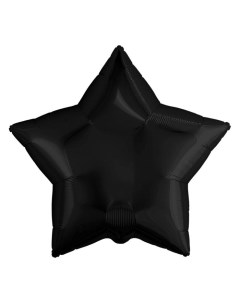 Шар фольгированный 30 звезда цвет чёрный Agura