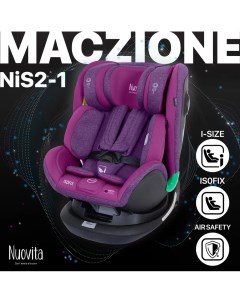 Автокресло Maczione NiS2 1 Isofix группа 0 1 2 3 до 36 кг Porpora Фиолетовый Nuovita