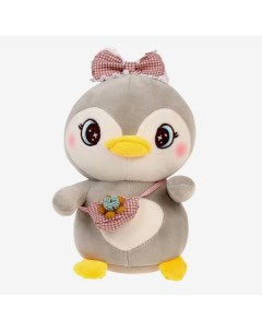 Мягкая игрушка Пингвин размер 22 см цвет серый Nobrand