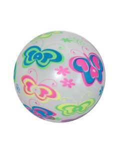 Мяч детский Бабочки флуоресцентный 22 см 60 г ПВХ 1 шт в ассортименте Moby kids