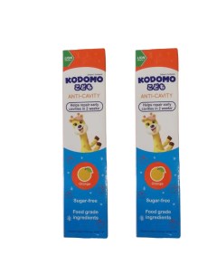 Зубная паста для детей от 6 месяцев со вкусом апельсина 80 г 2 шт Lion kodomo