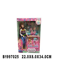 Кукла 300 25JX мама с малышом и аксесс в коробке Nobrand