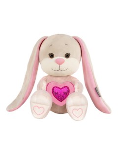 Мягкая игрушка Зайка с розовым сердцем 25 см Jack&lin
