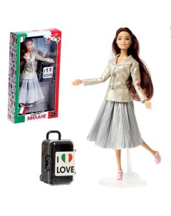 Кукла с чемоданом Барбара в Милане серия Вокруг света Happy valley