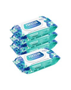 Антибактериальные влажные гигиенические салфетки Megabox 54 шт х4 4602009725999 Yokosun