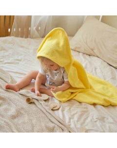 Полотенца для новорожденных махровое 85х85 см светло желтый Крошка я