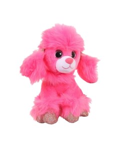 Мягкая игрушка Собачка Карамелька ярко розовая 14 см Junfa toys