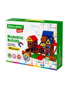 Конструктор Mega Magnetic Build Blocks 129 Построй дом 129 дет 663850 Brauberg