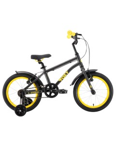 Велосипед детский Foxy 16 Boy 2022 цвет черный желтый Stark