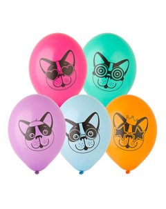 Воздушные шары Котики собачки 5 шт в ассортименте Веселая затея
