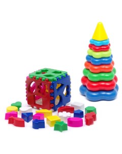 Развивающие игрушки Carolina Toys Сортер Кубик логический большой Пирамида детская большая Karolina toys