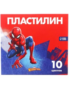 Пластилин 10 цветов 150 г Супергерой Человек паук Marvel