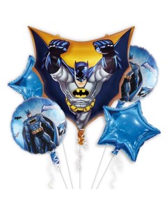 Набор фольгированных шаров Batman в упаковке разноный Magic balloon