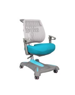 Растущее детское кресло с подлокотником и с подставкой для ног Contento Blue Fundesk