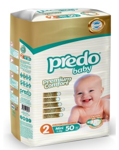 Подгузники для новорожденных Baby 2 Mini 3 6кг 50шт Predo