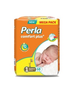 Подгузники CP MEGA NEWBORN 68 шт 2 5 кг Perla baby