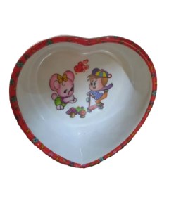 Детская глубокая тарелка в форме сердечка 14 см Ripoma