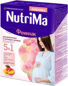 Молочный напиток для беременных и кормящих Фемилак со вкусом манго 350 г Nutrima