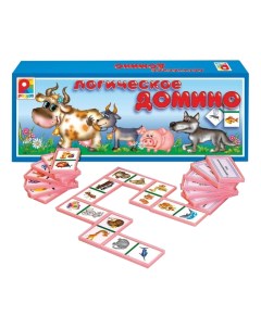 Настольная игра Домино логическое Животные с 534 Радуга