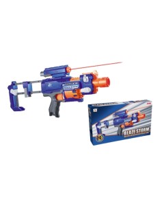 Бластер игрушечный Junfa Blaze Storm синий с 20 мягкими пулями 7057 Junfa toys