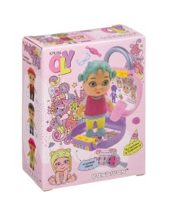 Набор игровой Кукла Oly чемоданчик на кодовом замке серая кепка Bondibon