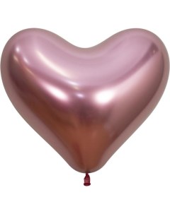 Шар латексный 14 сердце Reflex хром набор 50 шт цвет розовый 909 Sempertex