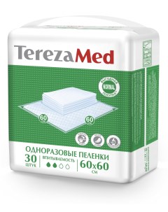 Пеленки одноразовые впитывающие Med Normal 60х60 см 30 штук Tereza