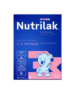 Смесь молочная сухая Premium 3 с 12 месяцев 600г Nutrilak