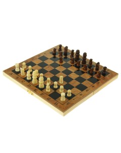 Набор настольных игр 3 в 1 Шашки шахматы нарды Nobrand
