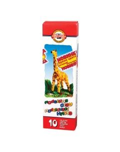 Пластилин классический Жираф 10 цветов 200 г Koh-i-noor