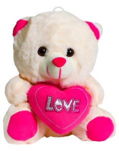 Мягкая игрушка Мишутка с сердцем 4471238 Розовый Sima-land