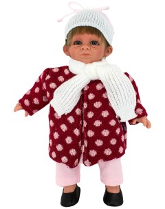 Кукла Джестито девочка в красном пальто грустит 10004 28 см Lamagik