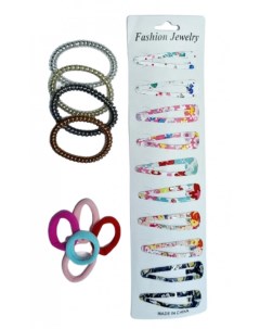 Комплект заколок для волос Fashion Jewelry 58 резинки в подарок Duolaimei
