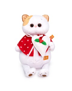 Мягкая игрушка Кошечка Ли Ли в накидке с сердцем 27 см LK27 095 Budi basa